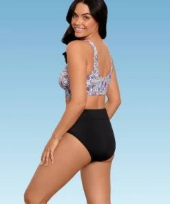 New ⭐ Women's Slimming Control Wrap-Front Bikini Top - Beach Betty by Miracle Brands Brown ✔️ -Swimsuits Official Site unnamed file 3617
