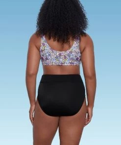 New ⭐ Women's Slimming Control Wrap-Front Bikini Top - Beach Betty by Miracle Brands Brown ✔️ -Swimsuits Official Site unnamed file 3620
