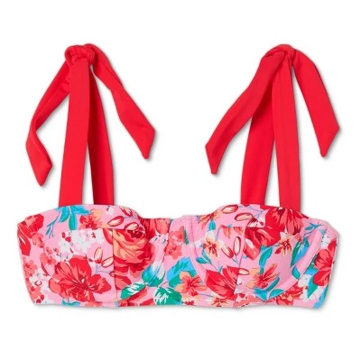 Discount š Juniors' Shoulder Tie Underwire Bikini Top - Xhilaration⢠Multi Floral Print š 7 Discount š Juniors' Shoulder Tie Underwire Bikini Top - Xhilaration⢠Multi Floral Print š - Image 5