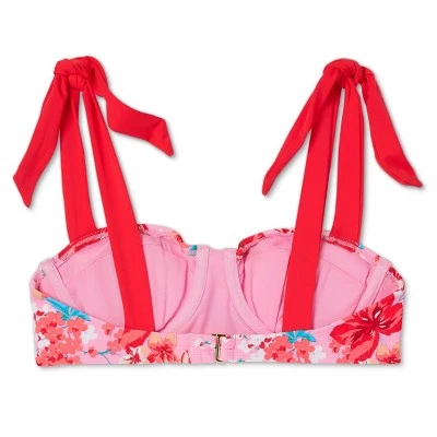 Discount š Juniors' Shoulder Tie Underwire Bikini Top - Xhilaration⢠Multi Floral Print š 8 Discount š Juniors' Shoulder Tie Underwire Bikini Top - Xhilaration⢠Multi Floral Print š - Image 6