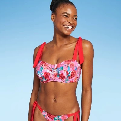 Discount š Juniors' Shoulder Tie Underwire Bikini Top - Xhilaration⢠Multi Floral Print š 14 Discount š Juniors' Shoulder Tie Underwire Bikini Top - Xhilaration⢠Multi Floral Print š - Image 12
