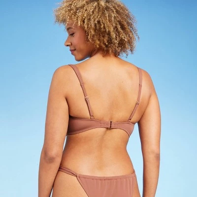 Flash Sale 🛒 Women's Lightly Lined Shirred Cup Bikini Top - Shade & Shore™ Hazelnut Brown 🧨 6 Flash Sale 🛒 Women's Lightly Lined Shirred Cup Bikini Top - Shade & Shore™ Hazelnut Brown 🧨 - Image 4