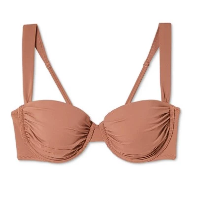Flash Sale 🛒 Women's Lightly Lined Shirred Cup Bikini Top - Shade & Shore™ Hazelnut Brown 🧨 7 Flash Sale 🛒 Women's Lightly Lined Shirred Cup Bikini Top - Shade & Shore™ Hazelnut Brown 🧨 - Image 5