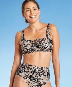 Hot Sale ⭐ Women's Cinch-Front Bikini Top - Kona Sol™ Multi ❤️ -Swimsuits Official Site unnamed file 3742