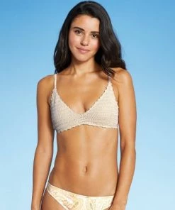 Flash Sale 👏 Juniors' Crochet Bralette Bikini Top - Xhilaration™ Cream 👏 -Swimsuits Official Site unnamed file 3764