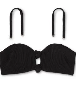 Flash Sale ❤️ Women's Ribbed Knot-Front Bandeau Bikini Top - Shade & Shore™ Black 🔔 23 Flash Sale ❤️ Women's Ribbed Knot-Front Bandeau Bikini Top - Shade & Shore™ Black 🔔 -Swimsuits Official Site unnamed file 3770