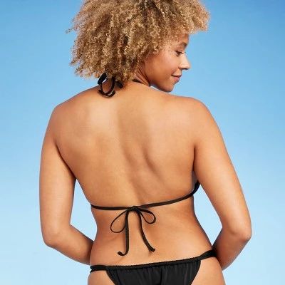 Buy 👏 Women's Mesh Triangle Bikini Top - Shade & Shore™ Black 🌟 6 Buy 👏 Women's Mesh Triangle Bikini Top - Shade & Shore™ Black 🌟 - Image 4