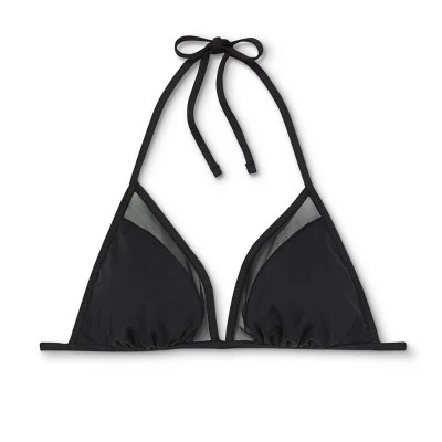 Buy 👏 Women's Mesh Triangle Bikini Top - Shade & Shore™ Black 🌟 7 Buy 👏 Women's Mesh Triangle Bikini Top - Shade & Shore™ Black 🌟 - Image 5