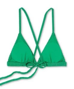 Discount 🎁 Juniors' Metallic Ribbed Triangle Bikini Top - Xhilaration™ Jade 💯 -Swimsuits Official Site unnamed file 3848