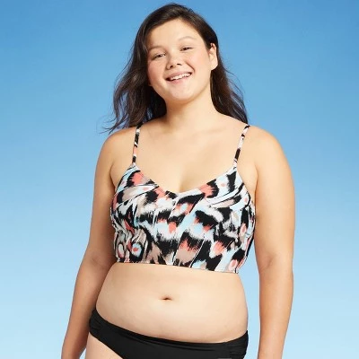 Promo π Women's V-Neck Tank Bikini Top - Sea Angel White Tropical Print π 5 Promo π Women's V-Neck Tank Bikini Top - Sea Angel White Tropical Print π - Image 3