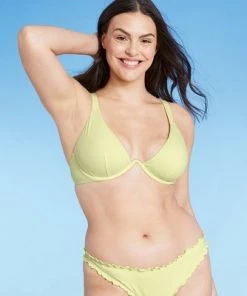 Best deal 😍 Women's Underwire Bikini Top - Shade & Shore™ Lemon Yellow ✨ -Swimsuits Official Site unnamed file 3893
