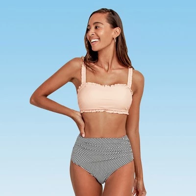 Top 10 🌟 Women's Ruffled Bandeau Bikini Set High Waisted Bathing Suit -Cupshe ❤️ 6 Top 10 🌟 Women's Ruffled Bandeau Bikini Set High Waisted Bathing Suit -Cupshe ❤️ - Image 4