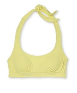 Wholesale 🧨 Juniors' Terry Longline Halter Bralette Bikini Top - Xhilaration™ Yellow ⌛ -Swimsuits Official Site unnamed file 3946