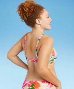 Outlet ⭐ Juniors' Ribbed Bralette Bikini Top - Xhilaration™ Multi Tropical Print 💯 -Swimsuits Official Site unnamed file 4042