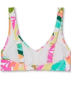 Outlet ⭐ Juniors' Ribbed Bralette Bikini Top - Xhilaration™ Multi Tropical Print 💯 -Swimsuits Official Site unnamed file 4044