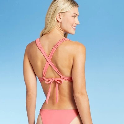 Brand new 🔔 Women's Light Lift Keyhole Bikini Top - Shade & Shore™ Guava Pink 🎉 3 Brand new 🔔 Women's Light Lift Keyhole Bikini Top - Shade & Shore™ Guava Pink 🎉