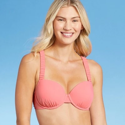 Brand new 🔔 Women's Light Lift Keyhole Bikini Top - Shade & Shore™ Guava Pink 🎉 4 Brand new 🔔 Women's Light Lift Keyhole Bikini Top - Shade & Shore™ Guava Pink 🎉 - Image 2