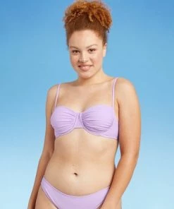 Promo 🔥 Juniors' Shirred Underwire Bikini Top - Xhilaration™ Lilac Purple 🧨 -Swimsuits Official Site unnamed file 4092