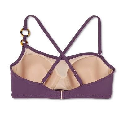 Buy 🎁 Women's Lightly Lined Ring Detail One Shoulder Bikini Top - Shade & Shore™ Dark Purple 😍 9 Buy 🎁 Women's Lightly Lined Ring Detail One Shoulder Bikini Top - Shade & Shore™ Dark Purple 😍 - Image 7