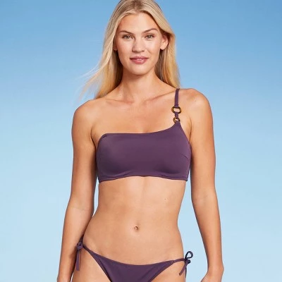 Buy 🎁 Women's Lightly Lined Ring Detail One Shoulder Bikini Top - Shade & Shore™ Dark Purple 😍 25 Buy 🎁 Women's Lightly Lined Ring Detail One Shoulder Bikini Top - Shade & Shore™ Dark Purple 😍 - Image 23