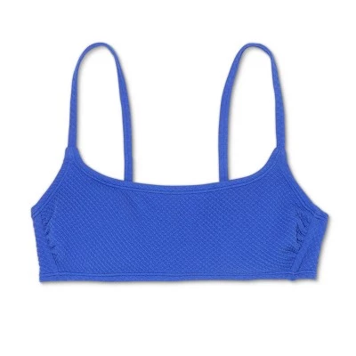 Budget ✨ Juniors' Textured Bralette Bikini Top - Xhilaration™ Blue 🔥 7 Budget ✨ Juniors' Textured Bralette Bikini Top - Xhilaration™ Blue 🔥 - Image 5