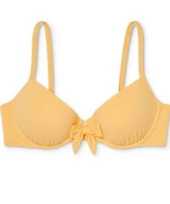 Flash Sale ✔️ Women's Light Lift Tie-Front Pique Textured Bikini Top - Shade & Shore™ Light Yellow ❤️ -Swimsuits Official Site unnamed file 4141