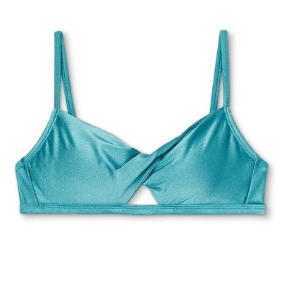 Best Pirce 👏 Juniors' Metallic Twist-Front Bralette Bikini Top - Xhilaration™ Light Pink 🔔 7 Best Pirce 👏 Juniors' Metallic Twist-Front Bralette Bikini Top - Xhilaration™ Light Pink 🔔 - Image 5