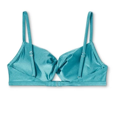 Best Pirce 👏 Juniors' Metallic Twist-Front Bralette Bikini Top - Xhilaration™ Light Pink 🔔 8 Best Pirce 👏 Juniors' Metallic Twist-Front Bralette Bikini Top - Xhilaration™ Light Pink 🔔 - Image 6