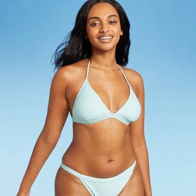 Discount š Juniors' Triangle Bikini Top - Xhilaration⢠Mint Green Check ā 5 Discount š Juniors' Triangle Bikini Top - Xhilaration⢠Mint Green Check ā - Image 3