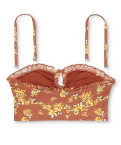 Buy 🌟 Juniors' Smocked Ruffle Bandeau Bikini Top - Xhilaration™ Multi Floral Print ⭐ -Swimsuits Official Site unnamed file 4223