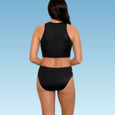 Best Sale π― Women's Slimming Control High Neck Bikini Top - Beach Betty by Miracle Brands Brown π 3 Best Sale π― Women's Slimming Control High Neck Bikini Top - Beach Betty by Miracle Brands Brown π