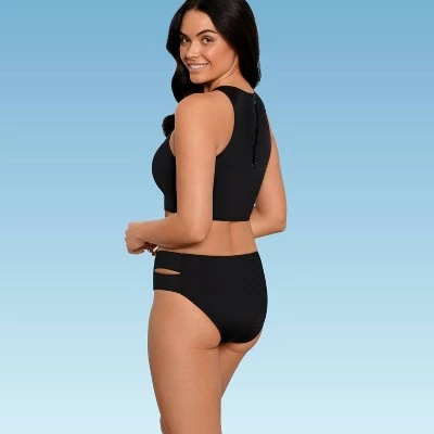 Best Sale π― Women's Slimming Control High Neck Bikini Top - Beach Betty by Miracle Brands Brown π 5 Best Sale π― Women's Slimming Control High Neck Bikini Top - Beach Betty by Miracle Brands Brown π - Image 3