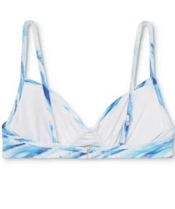 Brand new 🔥 Women's Ribbed Bralette Bikini Top - Shade & Shore™ Blue Tie-Dye ⌛ -Swimsuits Official Site unnamed file 4256
