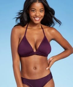 Promo 🧨 Women's Double Strap Triangle Bikini Top - Kona Sol™ Atlantic Burgundy 🌟 -Swimsuits Official Site unnamed file 4390