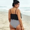 Promo ⌛ Women's Ruffled Plus Size Bikini with High- Waisted Bottom - Cupshe 🎉 -Swimsuits Official Site unnamed file 440
