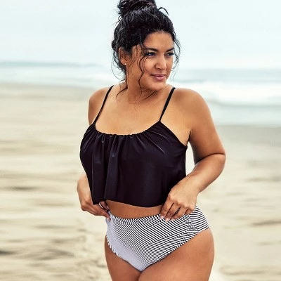 Promo ⌛ Women's Ruffled Plus Size Bikini with High- Waisted Bottom - Cupshe 🎉 4 Promo ⌛ Women's Ruffled Plus Size Bikini with High- Waisted Bottom - Cupshe 🎉 - Image 2