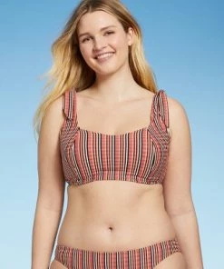 New 🧨 Women's Light Lift Square Neck Shoulder Tie Bralette Bikini Top - Shade & Shore™ Multi Stripe 🔔 28 New 🧨 Women's Light Lift Square Neck Shoulder Tie Bralette Bikini Top - Shade & Shore™ Multi Stripe 🔔 -Swimsuits Official Site unnamed file 4421