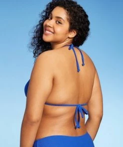 Budget 😀 Juniors' Terry Triangle Bikini Top - Xhilaration™ Blue 🧨 -Swimsuits Official Site unnamed file 4446