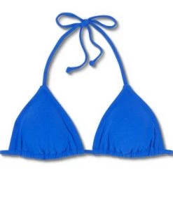 Budget 😀 Juniors' Terry Triangle Bikini Top - Xhilaration™ Blue 🧨 -Swimsuits Official Site unnamed file 4447