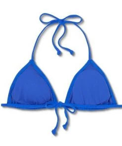Budget 😀 Juniors' Terry Triangle Bikini Top - Xhilaration™ Blue 🧨 -Swimsuits Official Site unnamed file 4448