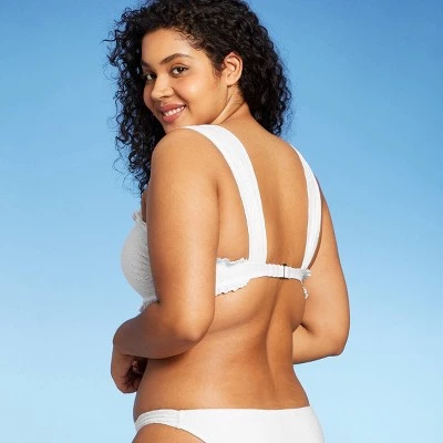 Budget 🎁 Juniors' Ruffle Eyelet Bralette Bikini Top - Xhilaration™ White 👍 6 Budget 🎁 Juniors' Ruffle Eyelet Bralette Bikini Top - Xhilaration™ White 👍 - Image 4