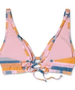 Brand new 🎉 Women's Keyhole Bralette Bikini Top - Shade & Shore™ Multi Stripe 🔔 -Swimsuits Official Site unnamed file 4494