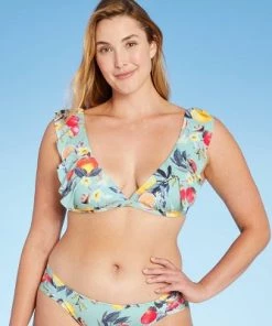 Budget 💯 Women's Soft Ruffle Bralette Bikini Top - Kona Sol™ Sage Green 🔔 -Swimsuits Official Site unnamed file 4607