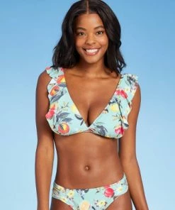Budget 💯 Women's Soft Ruffle Bralette Bikini Top - Kona Sol™ Sage Green 🔔 -Swimsuits Official Site unnamed file 4616