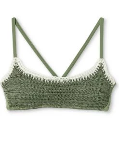 Best Sale 😀 Juniors' Crochet Bralette Bikini Top - Xhilaration™ Sage Green 🔔 -Swimsuits Official Site unnamed file 4663
