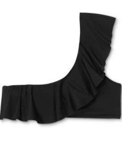 Outlet 🔔 Women's One Shoulder Flounce Bikini Top - Kona Sol™ Black 😍 -Swimsuits Official Site unnamed file 4694