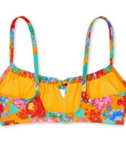 Wholesale ⭐ Juniors' Tunneled Tie-Front Bralette Bikini Top - Xhilaration™ Multi Floral Print 👍 -Swimsuits Official Site unnamed file 4763