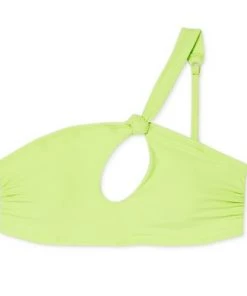 Promo 🎉 Juniors' Cut Out One Shoulder Bikini Top - Xhilaration™ Light Green 🎉 -Swimsuits Official Site unnamed file 4774
