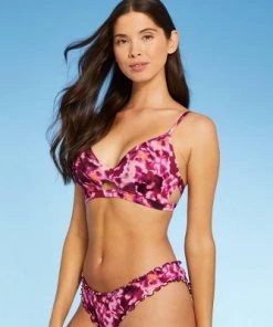 Buy ✨ Women's Cut Out Bralette Bikini Top - Shade & Shore™ Pink Tie-Dye 👍 -Swimsuits Official Site unnamed file 4800