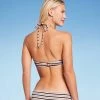 Budget 🤩 Women's Lightly Lined Halter Pique Textured Bandeau Bikini Top - Shade & Shore™ Black & White Stripe 👍 -Swimsuits Official Site unnamed file 4811